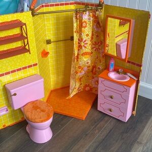 American Girl Doll Retro Bathroom set